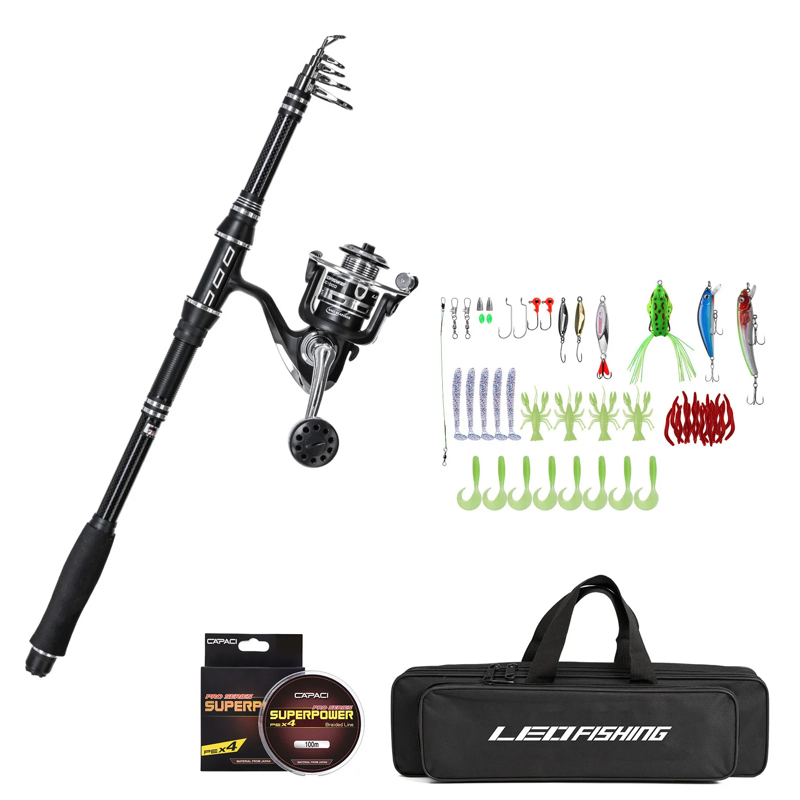 

Телескопическая удочка из углеродного волокна, для морской и пресноводной рыбалки