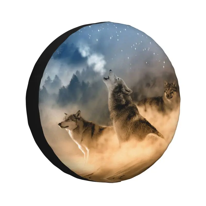 

Чехол для запасной шины Animal Wolf, чехол для Toyota Mitsubishi, Suzuki, Jeep, RV, SUV, RV, Аксессуары для автомобилей 14, 15, 16, 17 дюймов