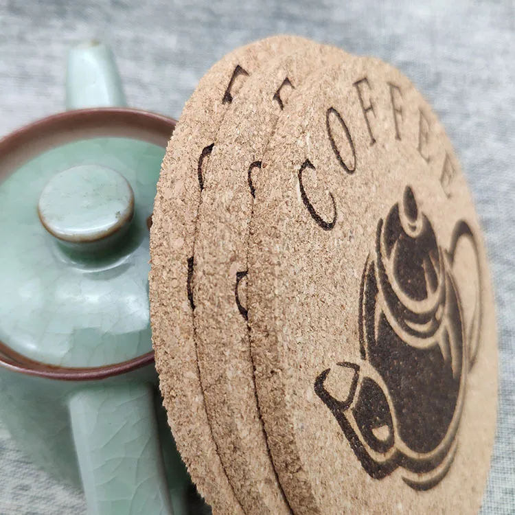 

Natural Cork Coasters,Heat-Resistant Round Coaster,Drink Bar Tee Coffee Table Cork Coasters for Housewarming Gift Kitchen 3.94IN