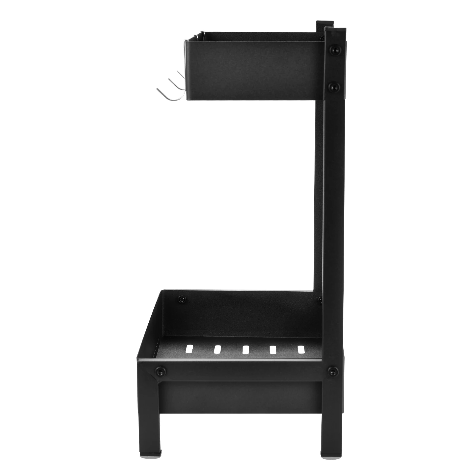 

2-Tier Kitchen Shelf Organizer Kitchen Seasoning Rack Spice Rack Organzier Countertop Seasoning Storage Rack With 3 Hooks