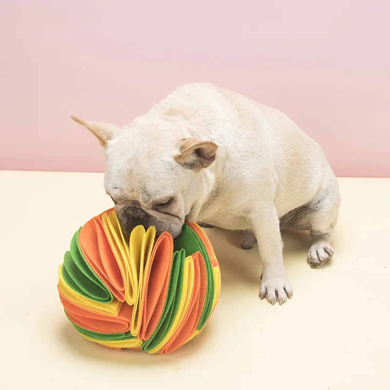 

Dog Sniffing Ball Pet Puzzle Toys Colorful Foldable Nose Sniffing Pad Toys Increase IQ Slow Dispensing Feeder Dog Toys