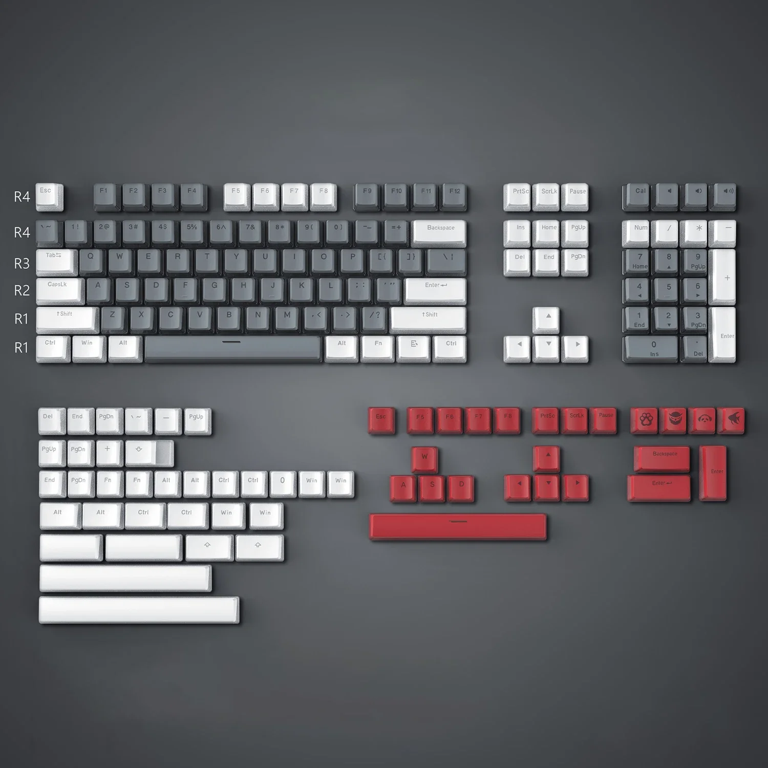 165-клавишная механическая клавиатура набор прозрачных полимерных колпачков