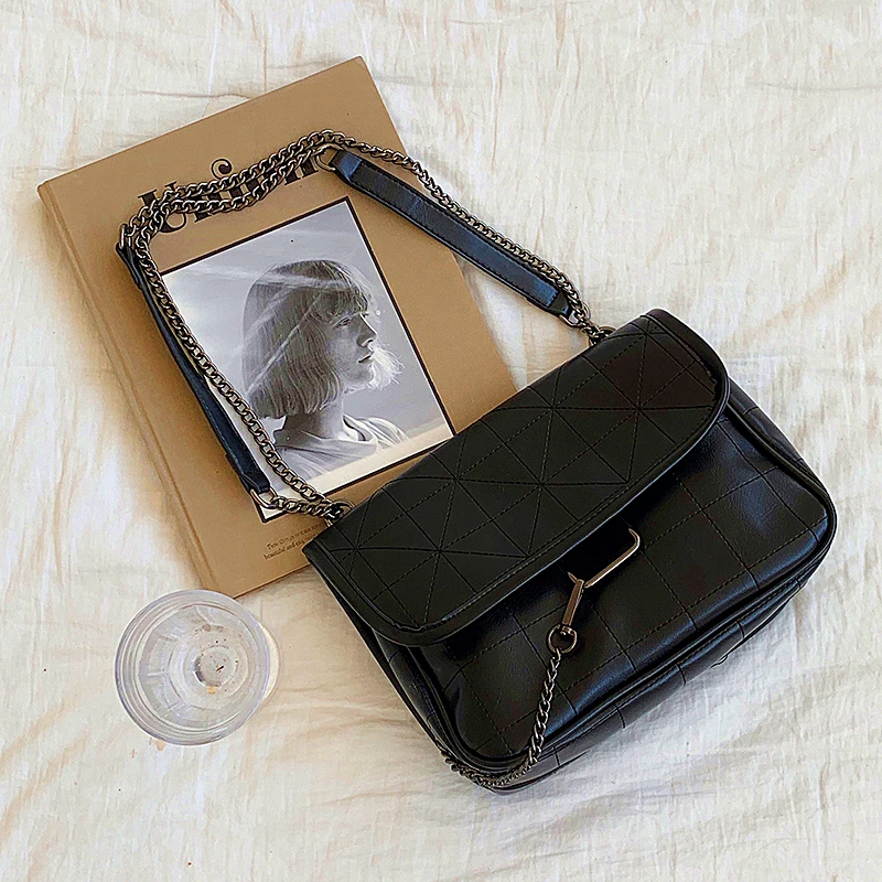 Leather Lingge Pattern Women's Straddle Small Bag Brand Designer Simplicity Girl's Purse Handbag 2022 Women's Shoulder Bag Pu