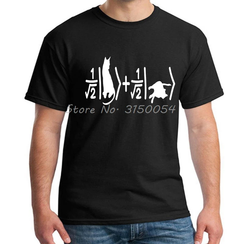 

Футболка «Теория большого взрыва», Шелдон Купер шродингер, футболка с кошкой, мужская летняя футболка с мультипликационным принтом, крутые ...