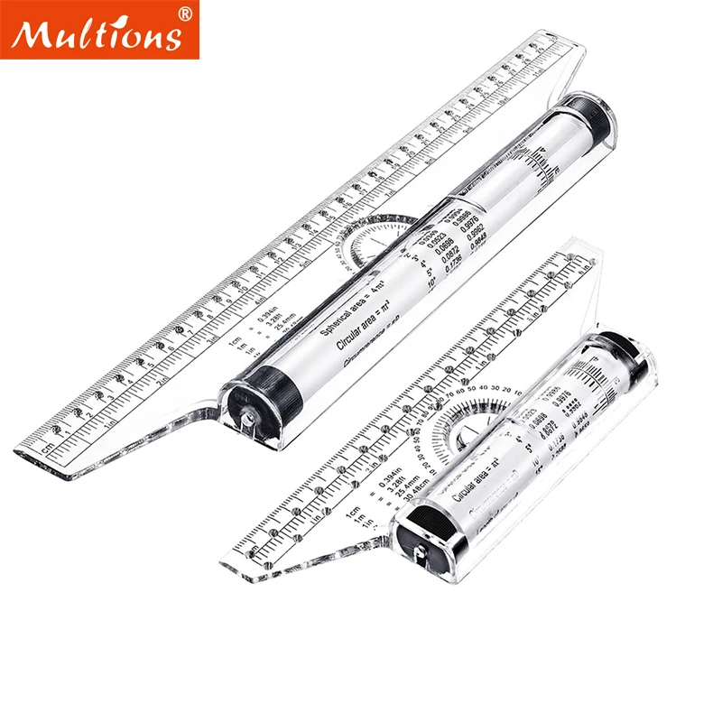 Купи 1Pc Plastic Measuring Rolling Ruler Drawing Roller Ruler Multifunctional Drawing Design Ruler for Measuring Drafting за 239 рублей в магазине AliExpress