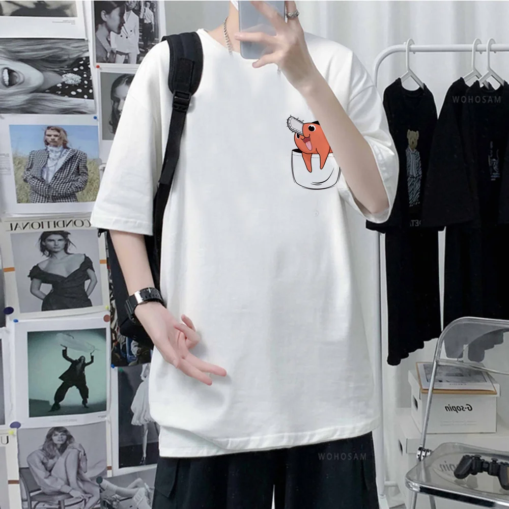 

Забавная Мужская футболка с принтом бензопилы, похита макима, Мужская Уличная одежда, аниме одежда в стиле Харадзюку