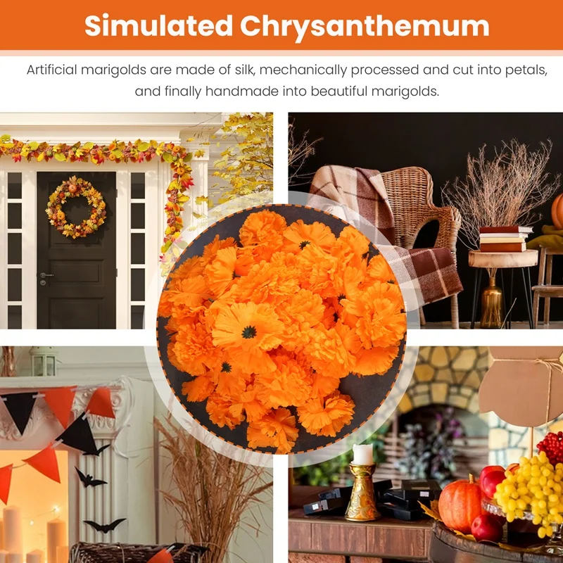 3 9 дюймовые цветы из календул искусственный День мертвых цветов 50 шт.