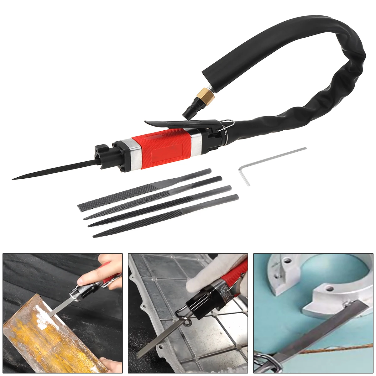 

AF5 Reciprocating Air Saw Pneumatic File Tools Reciprocating File Polishing Tools Air Cutting Tool 4800rpm With Hexagon Wrench