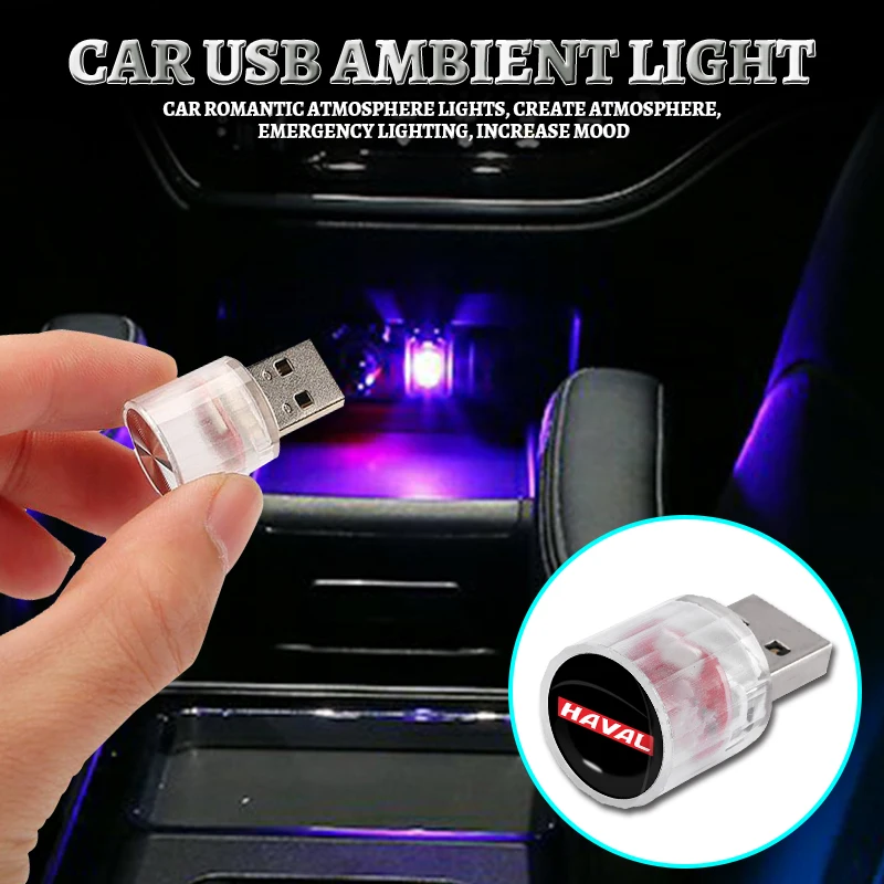 Автомобильная USB-подсветка LED Ambient Light Mini Colorful Decorative для Volvo V50 Fh S60 S40 Xc70 C30 Xc60 S80 V40 Xc90 Xc40 Truck Accessories on.