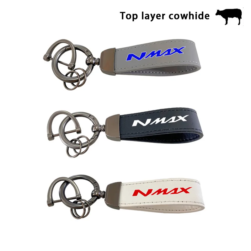

For Yamaha Nmax 125 155 Nmax125 Nmax155 N-max Top leather Printed Metal Keychain