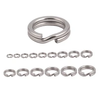 50pcsset fishing rings stainless steel split rings high quality strengthen solid ring lure connecting ring fishing accessories