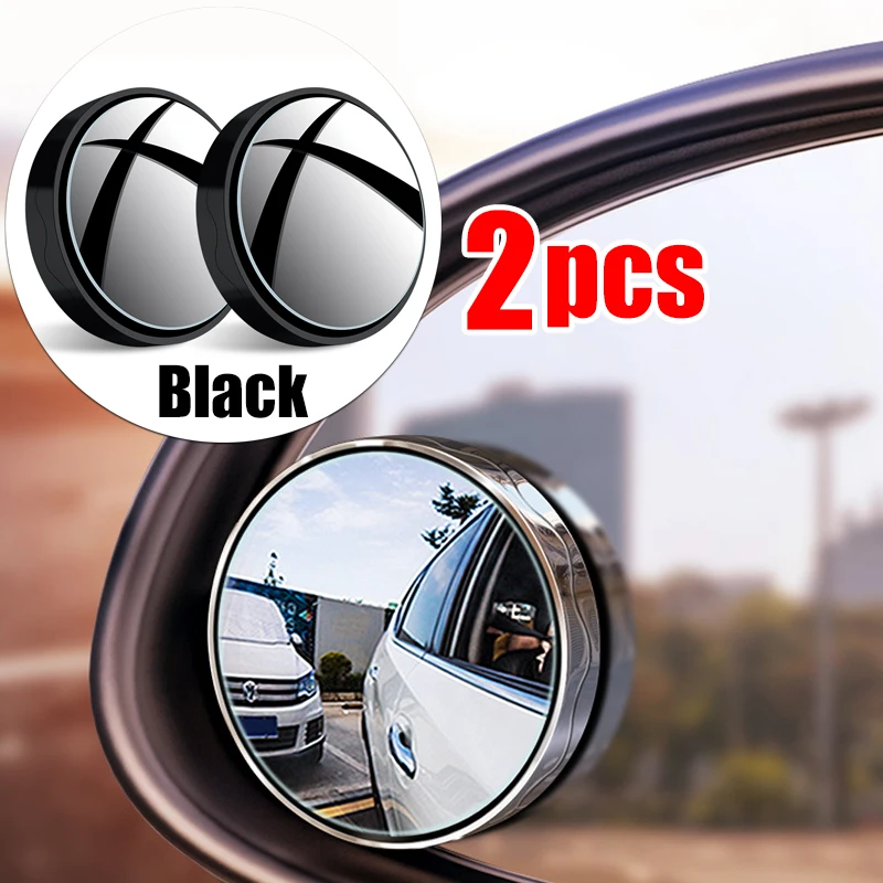 

2 шт. автомобильная круглая рамка выпуклое широкоугольное прозрачное вспомогательное автомобильное зеркало заднего вида 360 градусов зеркало для слепых зон регулируемое вождение