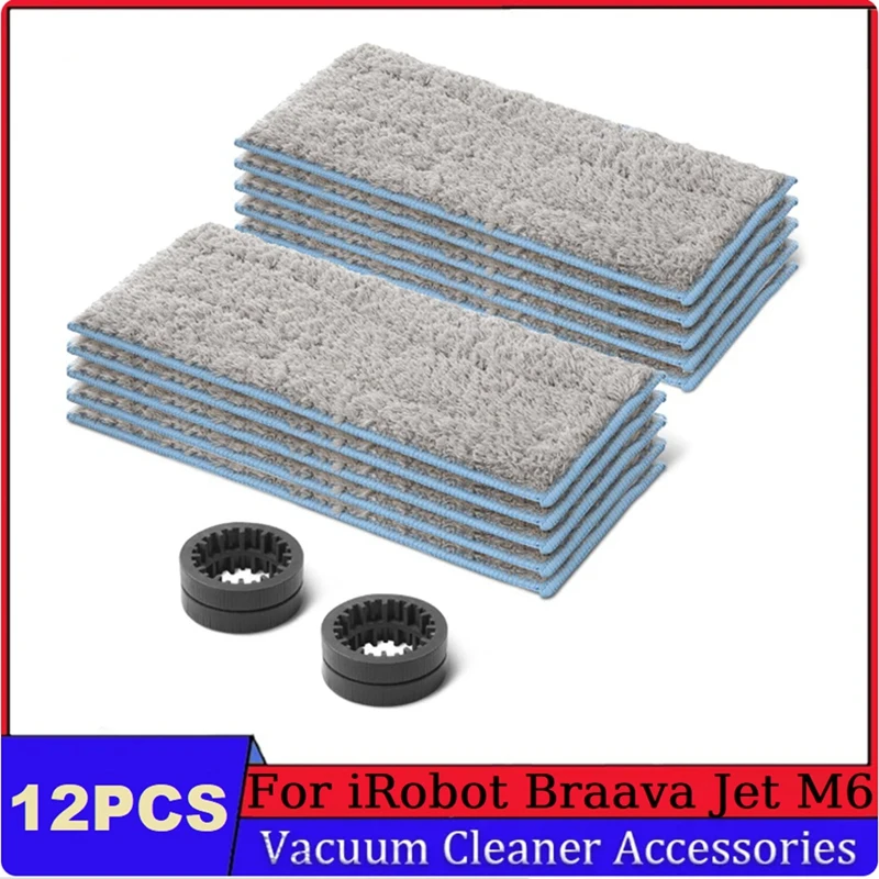 

Wet Mop Pads And Replacement Wheel Tires For Irobot Braava Jet M6 (6110) (6012) (6112) (6113) Ultimate Robot Mop Accessories