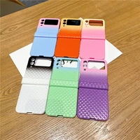 creative diamond color gradient phone case for samsung galaxy z flip 3 5g hard pc back cover for zflip3 case protective shell