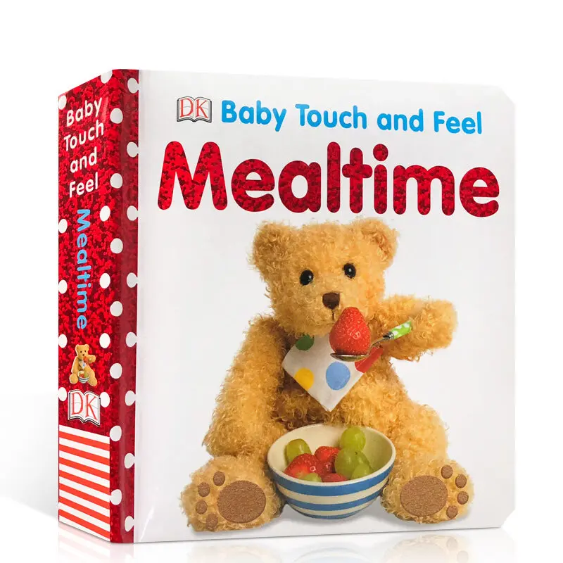 

Оригинальная книга с картинками на английском языке Milu DK Touch And Feel :Mealtime, доска в твердой обложке для малышей