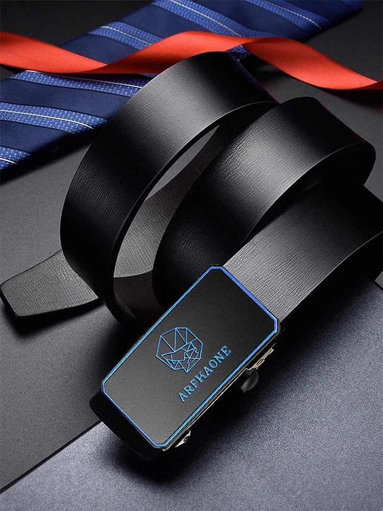 Мужские джинсы с автоматической пряжкой 12 созвездий из ПУ кожи