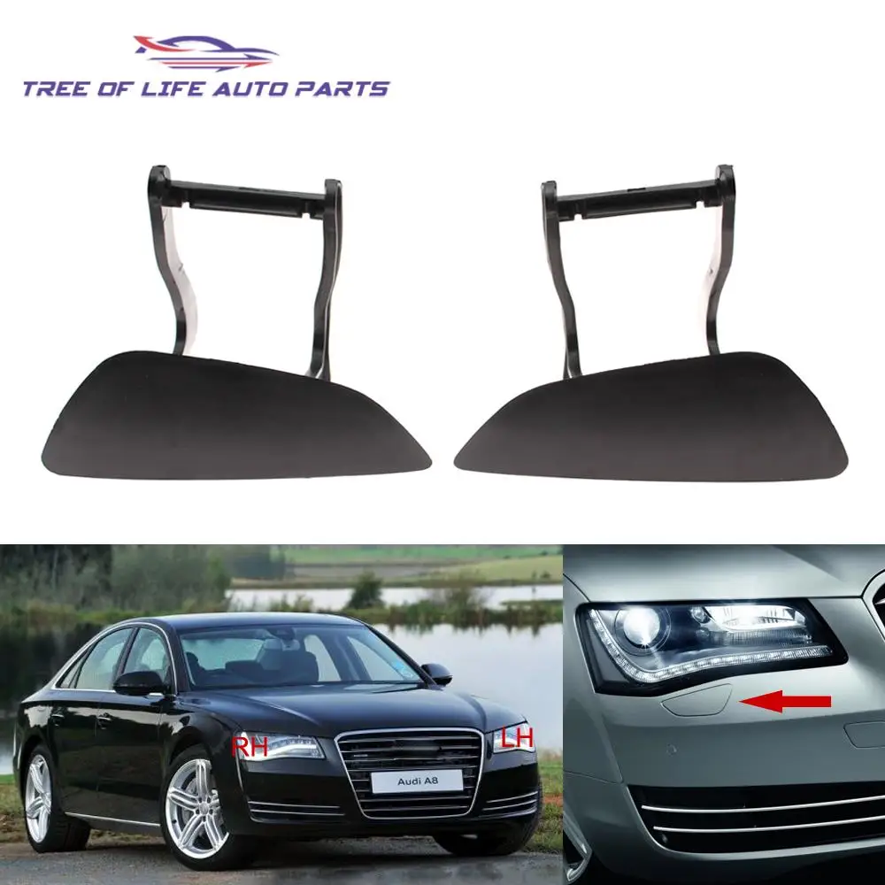 

4H0 955 269 4H0 955 270 Front Bumper Headlight Headlamp Washer Nozzle Jet Cap For 2011-2014 AUDI A8 A8L 4H0 955 281 4H0 955 282