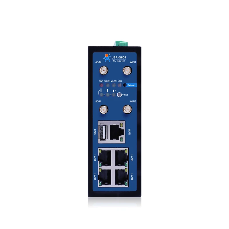 

USR-G809-E EMEA & APAC 4g Wireless Industrial Cellular Router Support Modbus RTU and Modbus TCP conversion