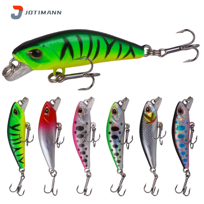 

Mini Minnow Spinning Bionic Fishing Lure 4.5cm Sinking Hard Baits Crankbait Artificial Fishing Fake Bait 3d Eye with Hook Tackle