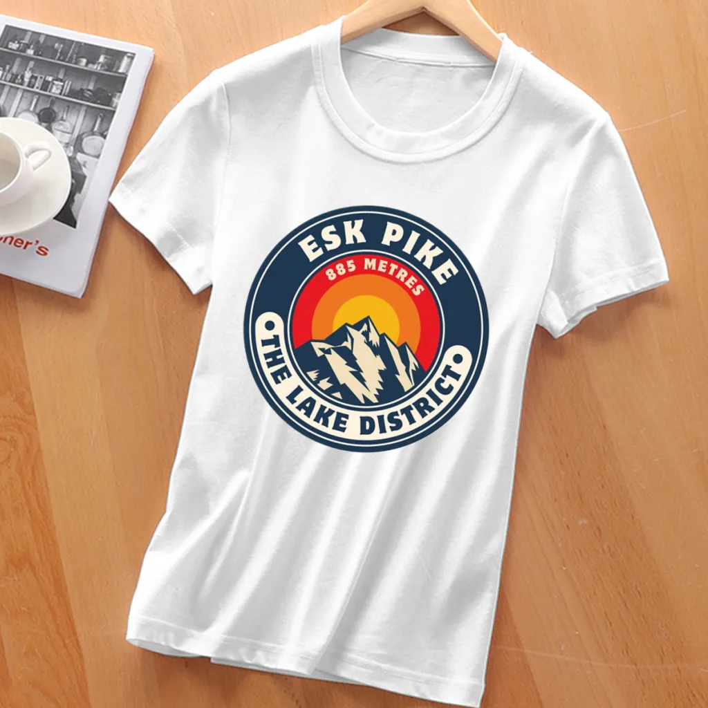 Esk Pike — женская креативная роскошная футболка Cumbria высококачественная летняя с