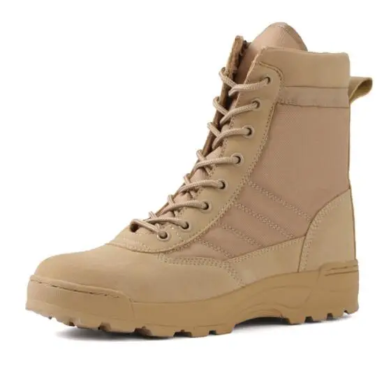 

New Military Boots Men Desert Combat Boots Women Tactical Ankle Boots Waterproof Army Hiking Boots Work Shoes Martens Booties