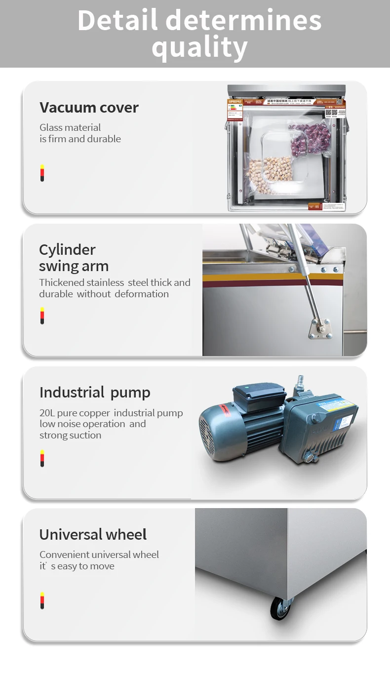 YSD-380 Вакуумная упаковочная машина 20л Насос для мяса Соус Рис Кирпич Фрукты Овощи