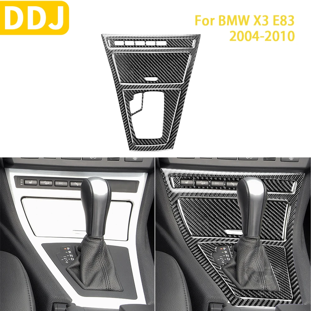 

For BMW X3 E83 2004 2005 2006 2007 2008 2009 2010 Car Accessories Carbon Fiber Interior Buttons Shifter Panel Set Trim Sticker