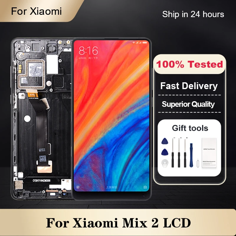 

1Pcs 5.99 Inch MI MIX 2 Display For Xiaomi Mix 2 Lcd Touch Panel Screen Digitizer Assembly Repair Parts Free Shipping With Tools