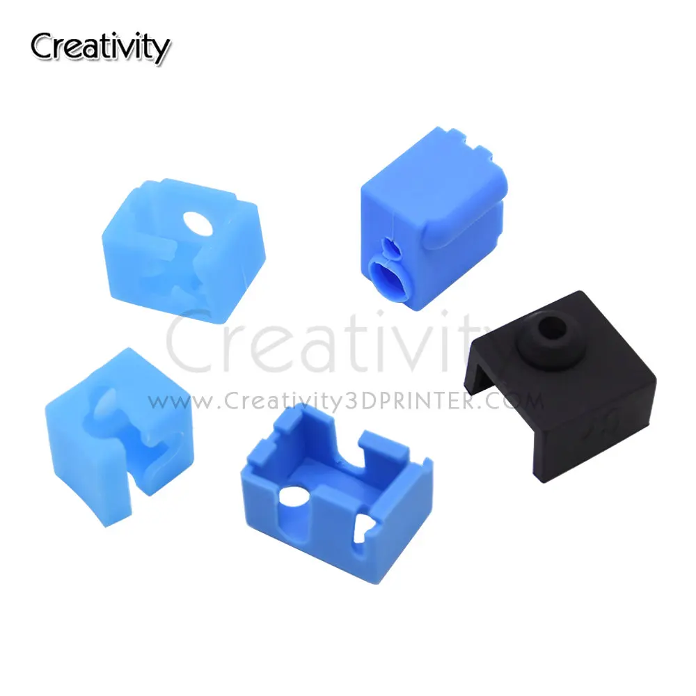 1/5/10PCS 3D Printer Parts Silicone Sock for V6 Volcano V5 J-head Hotend Extruder MK8/CR10/CR10S Heated Block Warm Keeping Cover - купить по