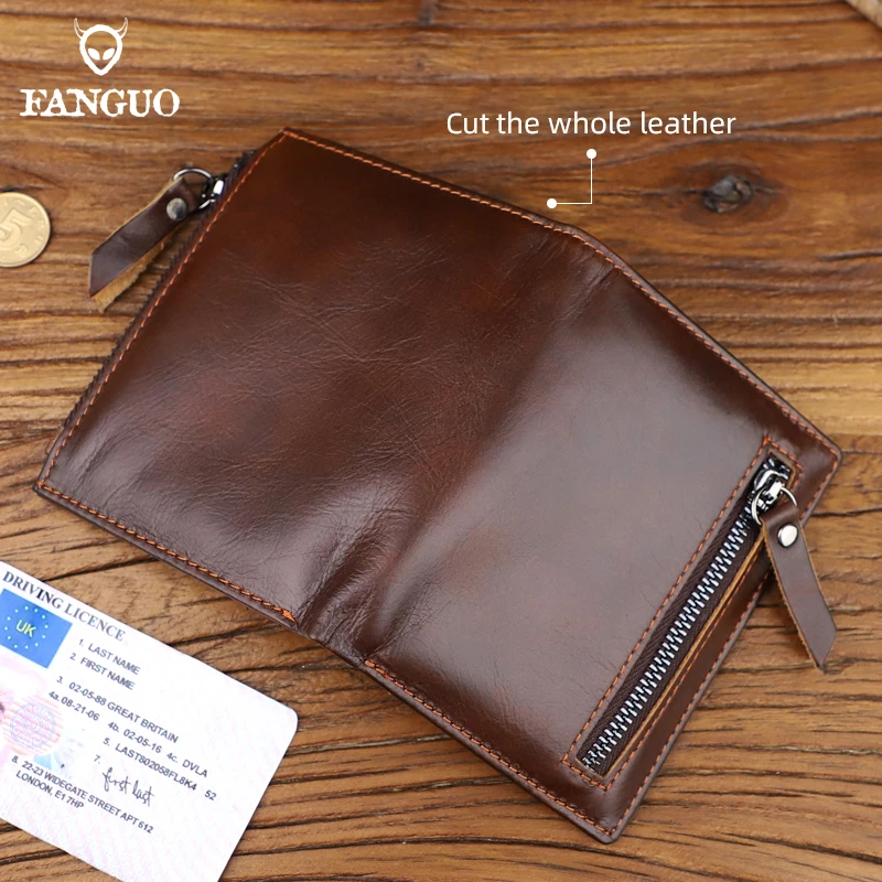 2022 Fashion Women's Wallet Genuine Leather Short Wallet Card Holder With Zipper Coin Purse Portable Bifold Wallet