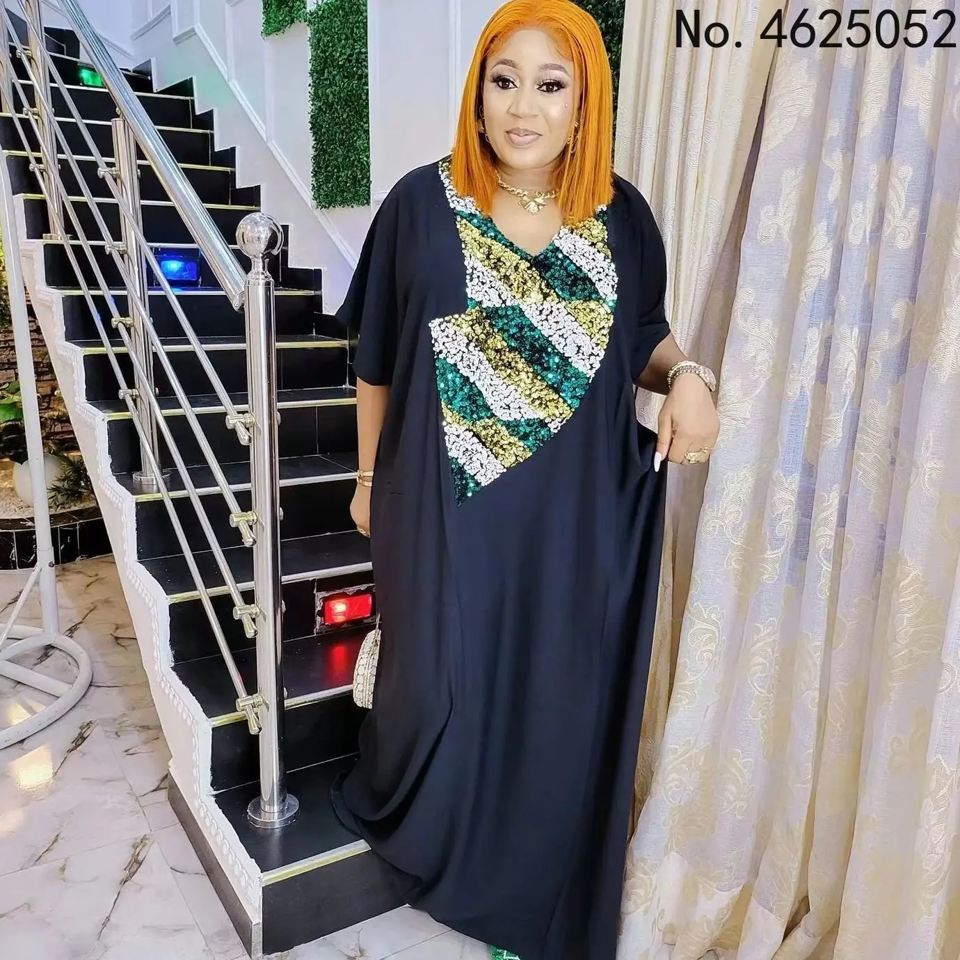 

Африканские платья для женщин 2022 Нигерия Турция традиционная африканская одежда Дашики Анкара пайетки халат Boubou платье Кафтан Макси плать...