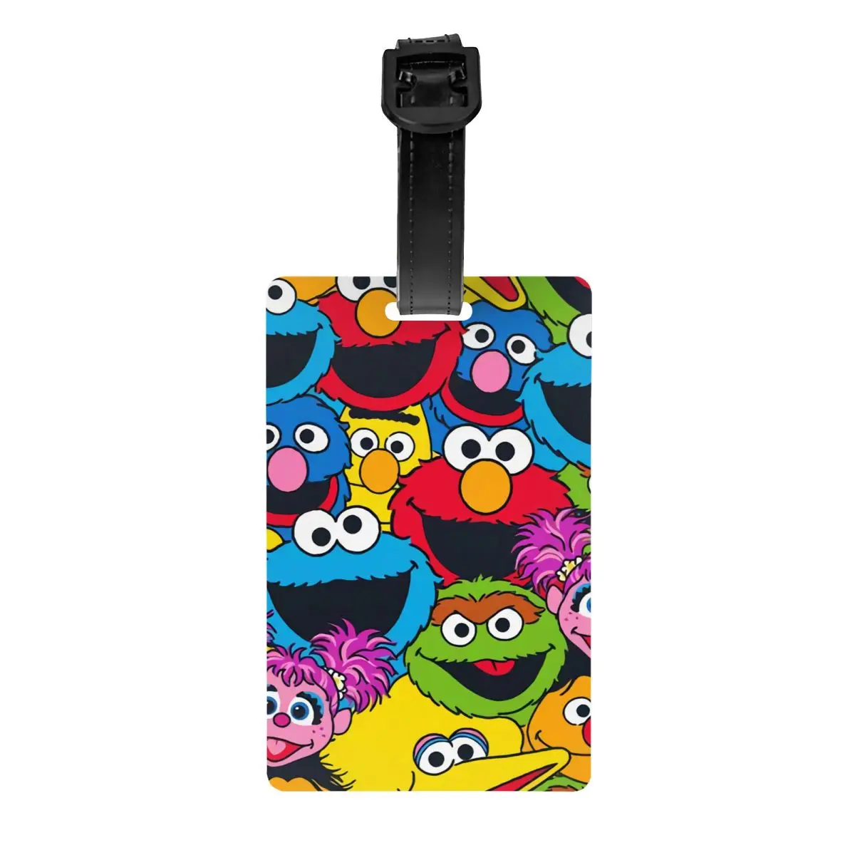 

Sesame Street Cookie Monster Luggage Tag Happy Elmo Suitcase Baggage Privacy Cover ID Label