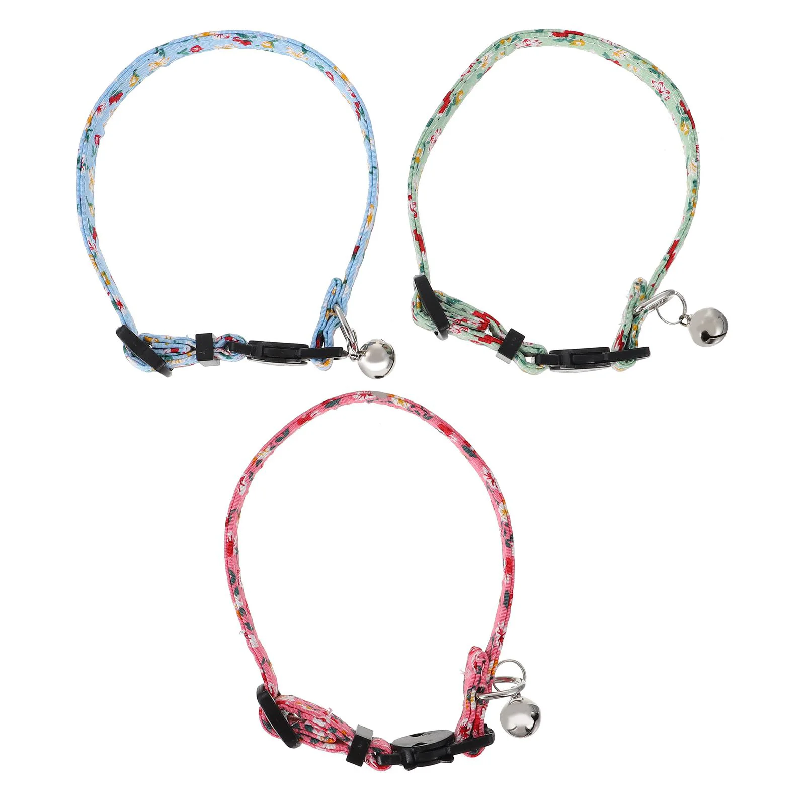 

3pcs Pet Pendant Collar Pet Bell Necklace Pet Neckchain Adjustable Kitten Collar