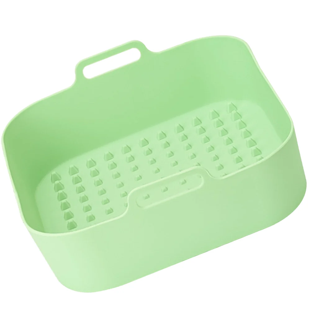 

Food Serving Tray Silicone Bowl Reusable Home Fryer Silicone Air Fryer Mat Microwave Liner Silicone Cooker Square Griddle