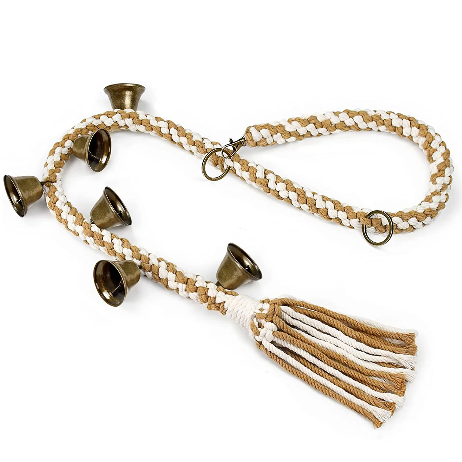 

Durable Dog Doorbell Rope Durable Hand-Woven Doorbell Rope Durable Large Puppy Training Supplies Dog Doorbell Teasing Toy