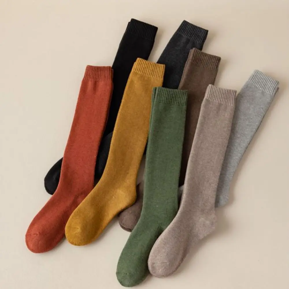 

Breathable Hosiery Cool Street style Harajuku Women Stockings High-tube Socks Thicken Calf Socks Korean Style Socks