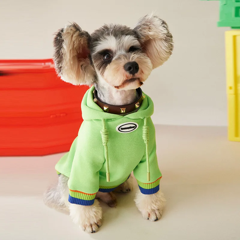 

Dog Clothes Autumn Clothes New Green Earth Cotton Sweater Teddy Schnauzer Bichon Thin Small Dog Pet Clothes