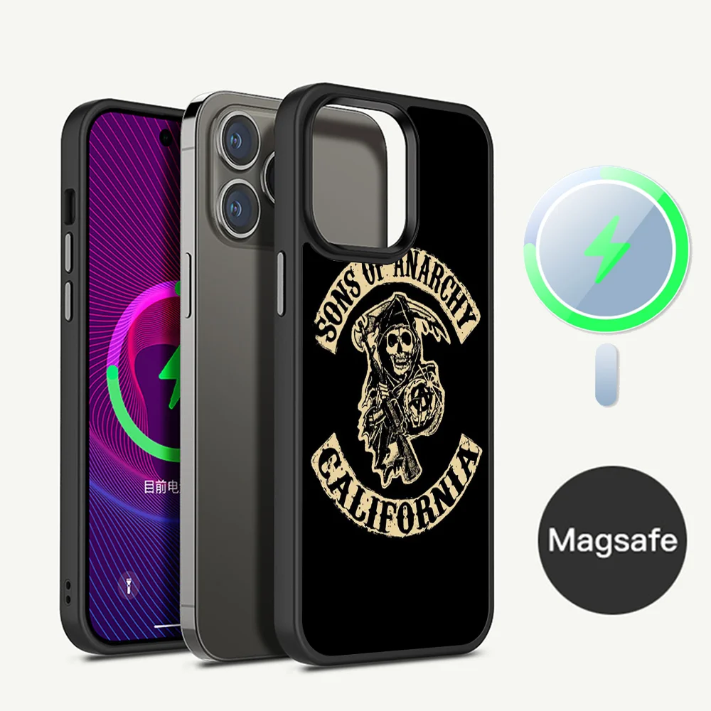 Магнитный чехол для телефона R-RazerS Magesafe с беспроводной зарядкой iPhone 11 12 13 14 15 Pro Max