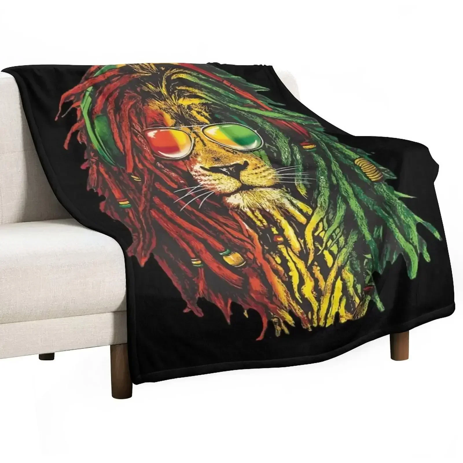 Одеяло Bob Marley Rasta Lion Art для любителей регги самое мягкие клетчатые одеяла и пледы