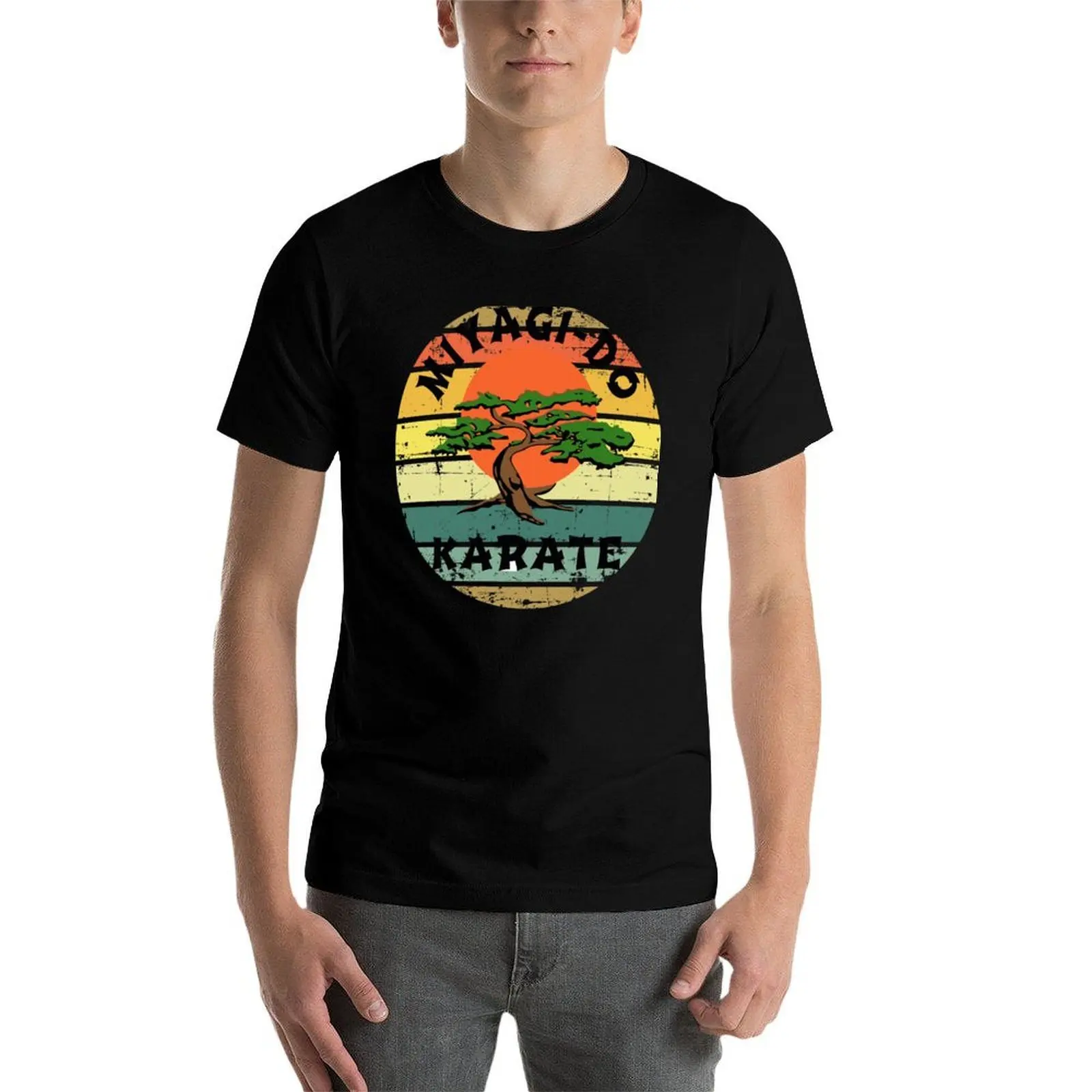 Фото Футболка Miyagi-Do Karate Vintage Sunset, рабочая, с коротким рукавом, из хлопка. №4