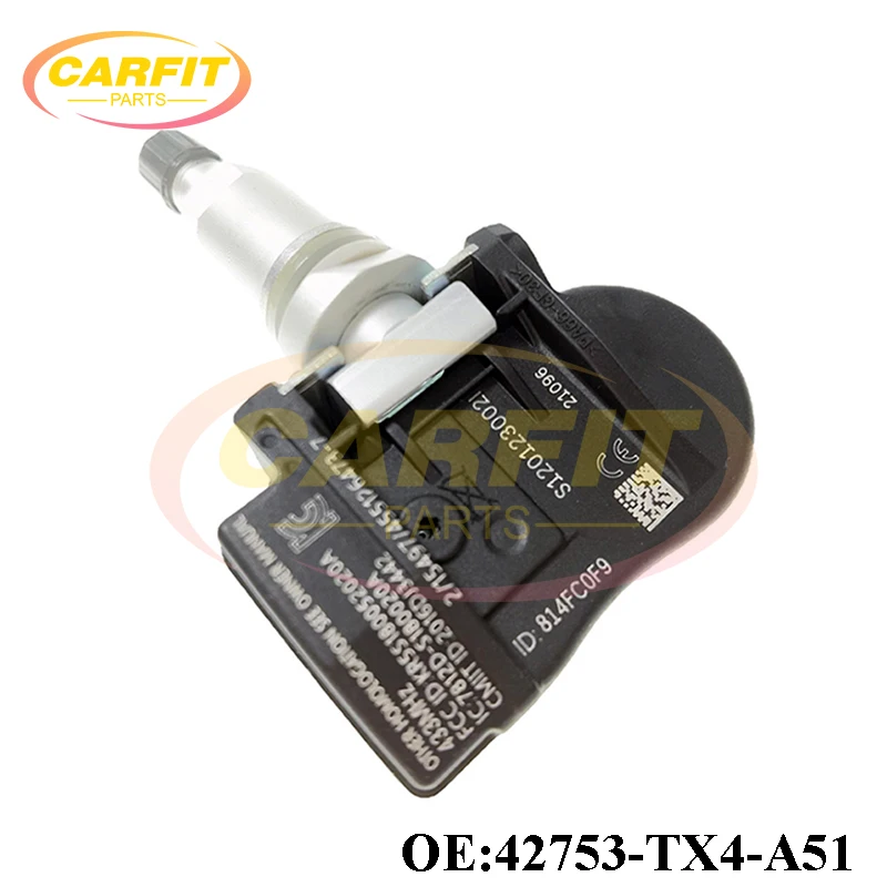 Новый OEM 42753-TX4-A51 42753TX4A51 42753-TX4-A512-M1 42753TX4A512M1 Датчик давления в шинах TPMS для Acura MDX RDX RLX