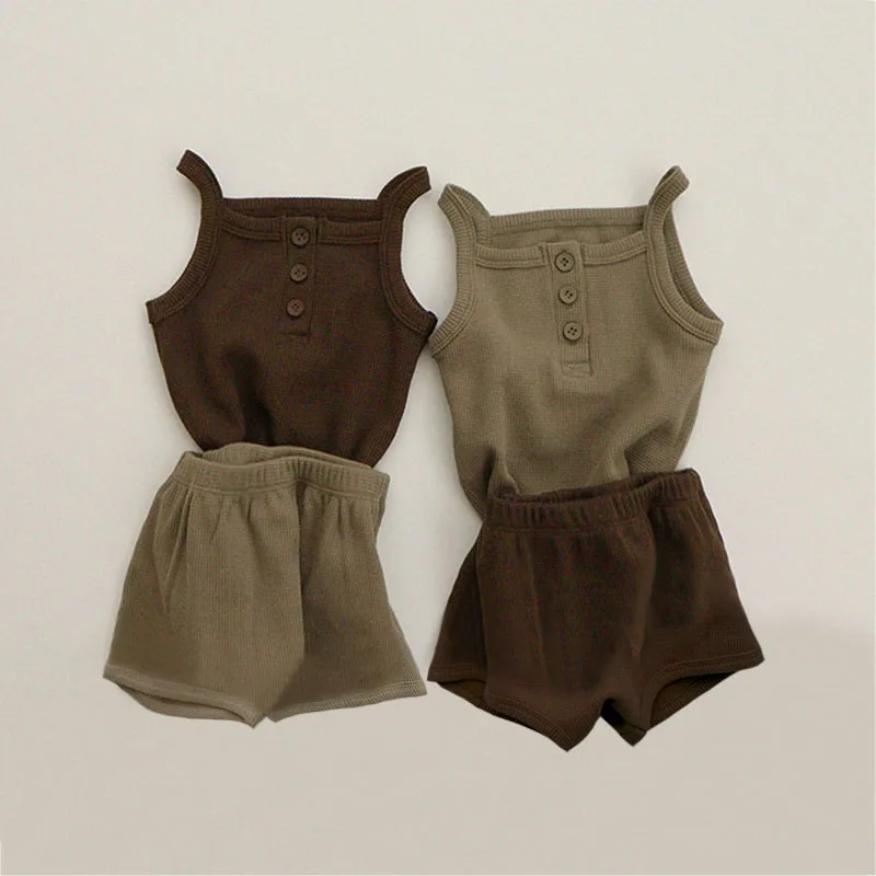 

2 шт., детский хлопковый жилет + шорты