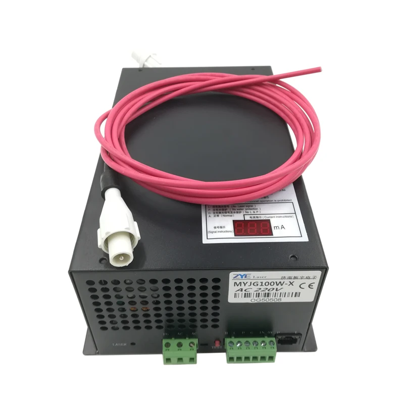 

New 100W CO2 Laser Power Supply MYJG100W with LED Display Power Source for CO2 Laser Tube
