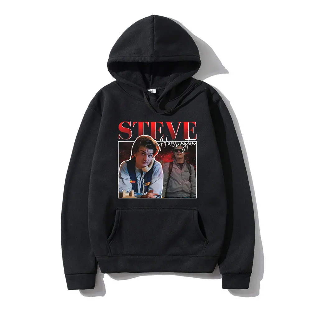 

Funny Steve Harrington Hoodies Classic Retro TV Series Stranger Things Print Sweatshirt Winter Unisex Hip Hop Oversize Pullover