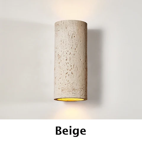 Ностальгический настенный светильник из цемента, светодиодный круглый настенный светильник Wabi Sabi, прикроватный светильник для гостиной, столовой, кабинета, декоративное Бра в стиле ретро, 10 Вт
