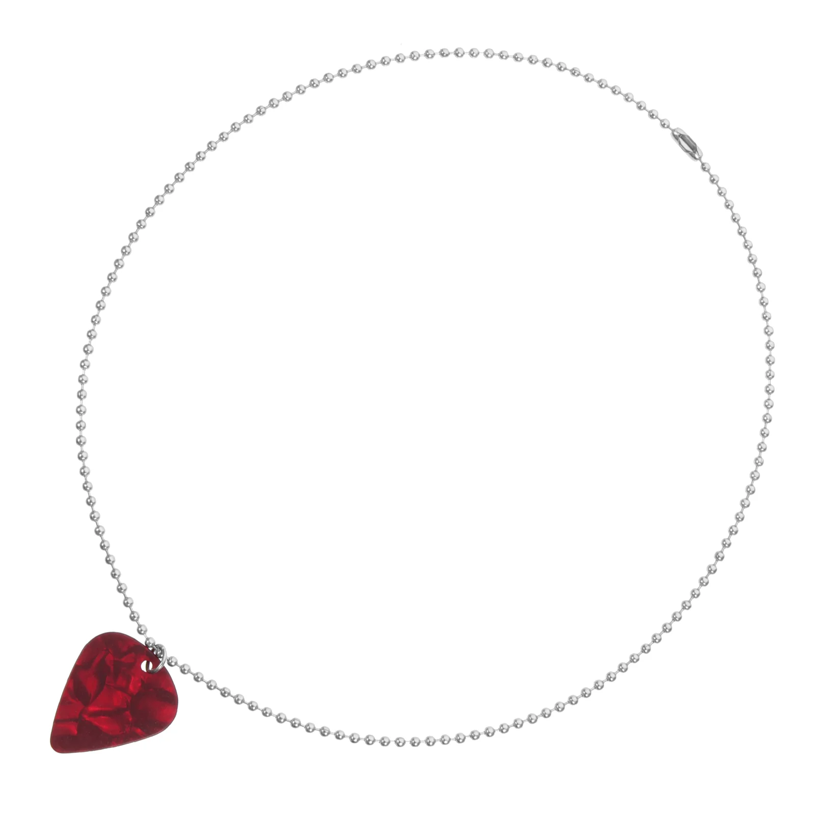 

Pick Necklace Decorative Guitar Necklaces Plectrums Bass Stainless Steel Women Portable Sweater