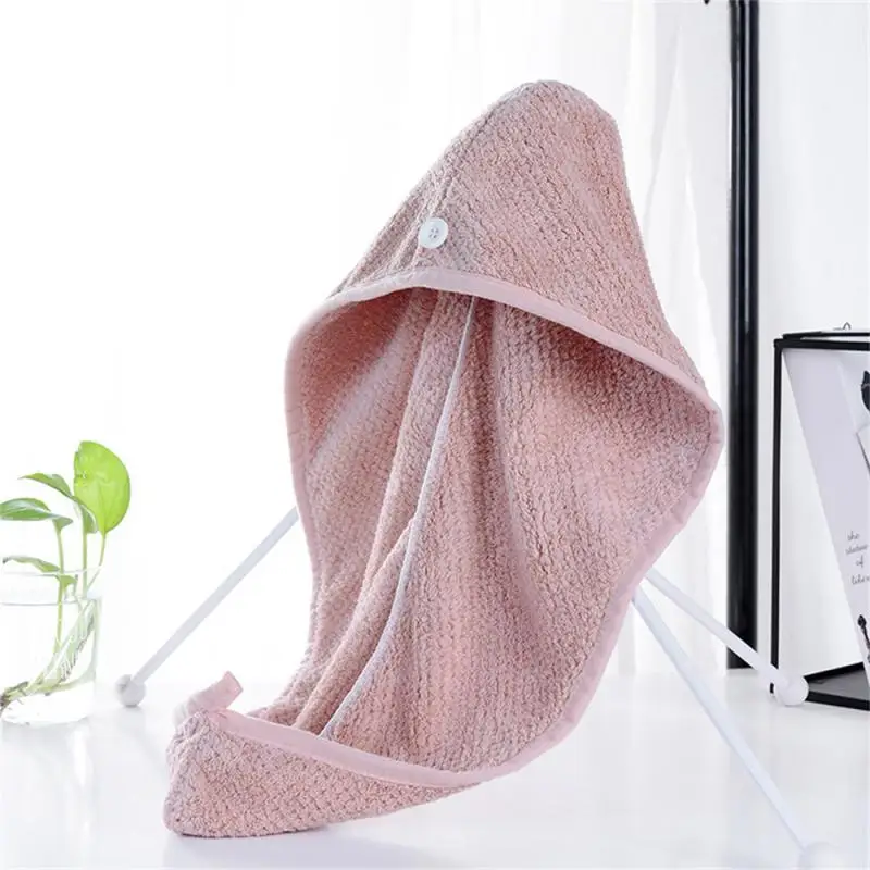 

Shower Hair Dryer Towel Shower Cap Water-absorbing Coral Velvet Quick-drying Hair Towel Thickened Womens Dry Hair Cap