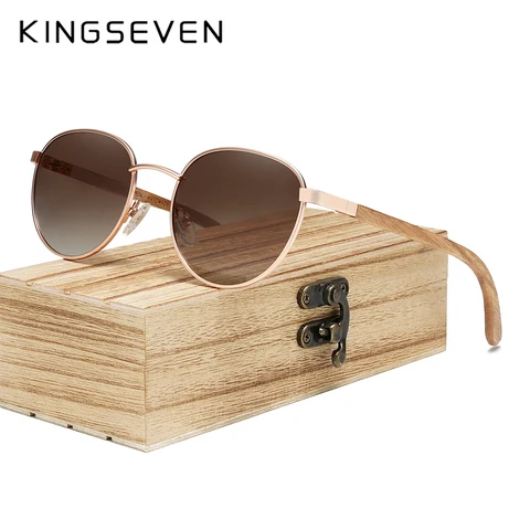 KINGSEVEN солнцезащитные очки для мужчин UV400 поляризованные женские очки оправа из натурального дерева Модные солнцезащитные очки защитные очки