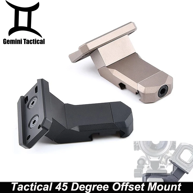 

Tactical Metal 45 Degree Offset Hunting Optic Mount T-1 T-2 H 1 H 2 RMR Red Dot Sight Toy Base Mounting Accessories