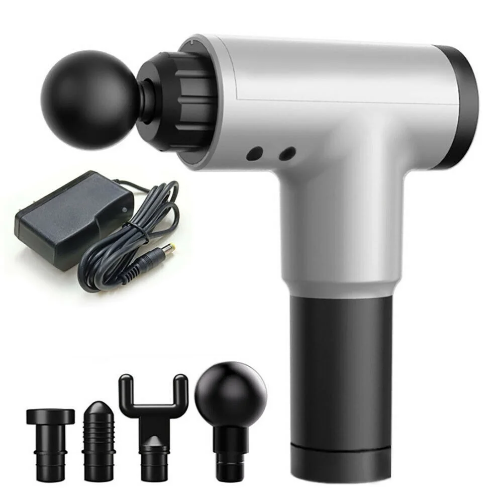 

4 Heads Massage Gun Deep Tissue Percussion Massager Muscle Vibrating Relaxing